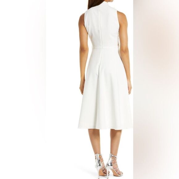 BLACK HALO NWT Carolina Fit & Flare Dress Pearl Size 6 NWT $375 - Picture 3 of 8